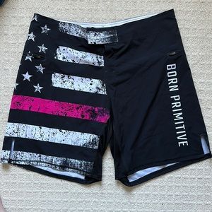 Born Primitive Breast Cancer Awareness American Defender Shorts 2.0 Size 38